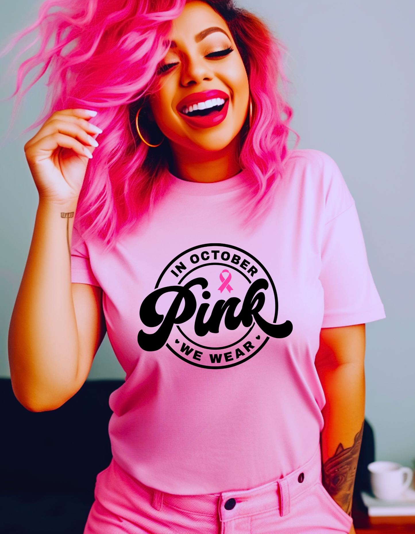 In October We Wear Pink Tee