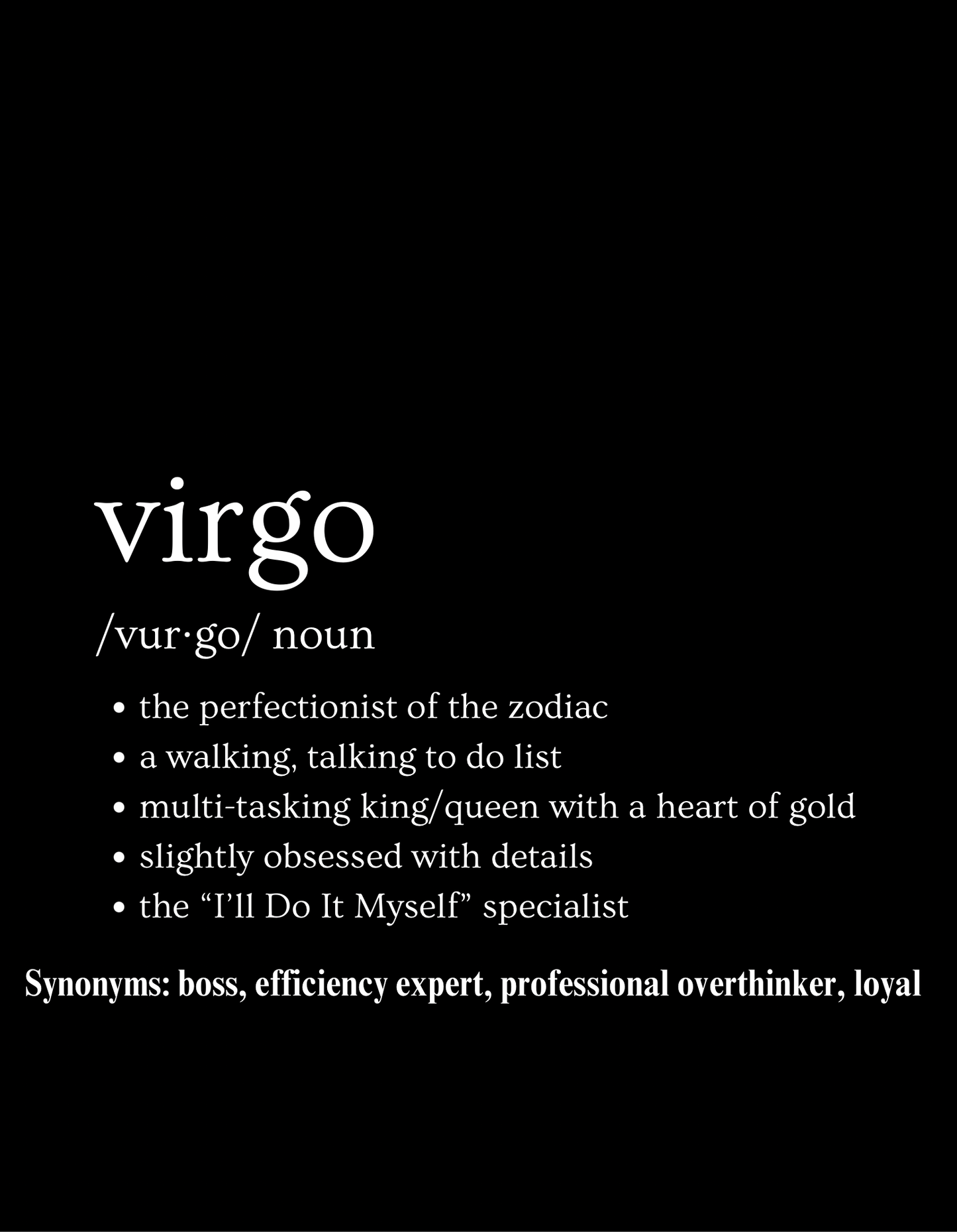 Virgo Definition Tshirt