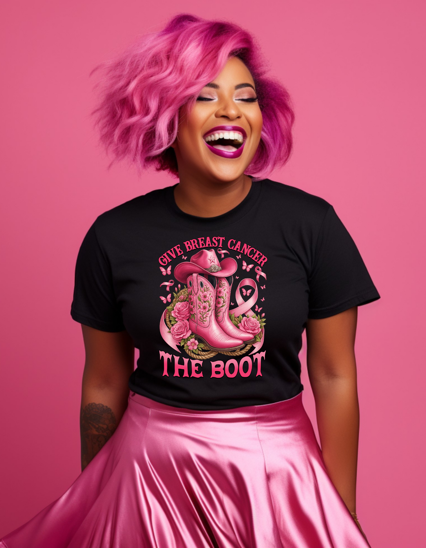 Give Breast Cancer the Boot Tee